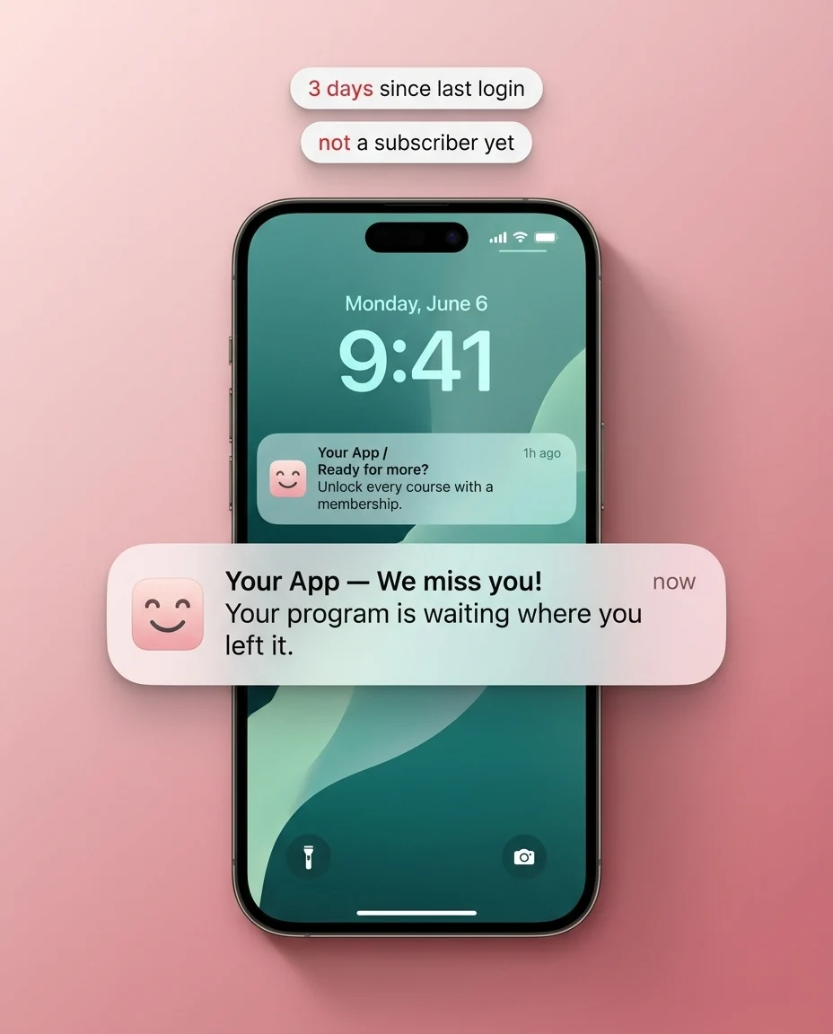 Automated engagement notifications with triggers