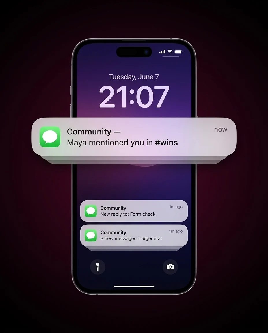 Community notifications at night