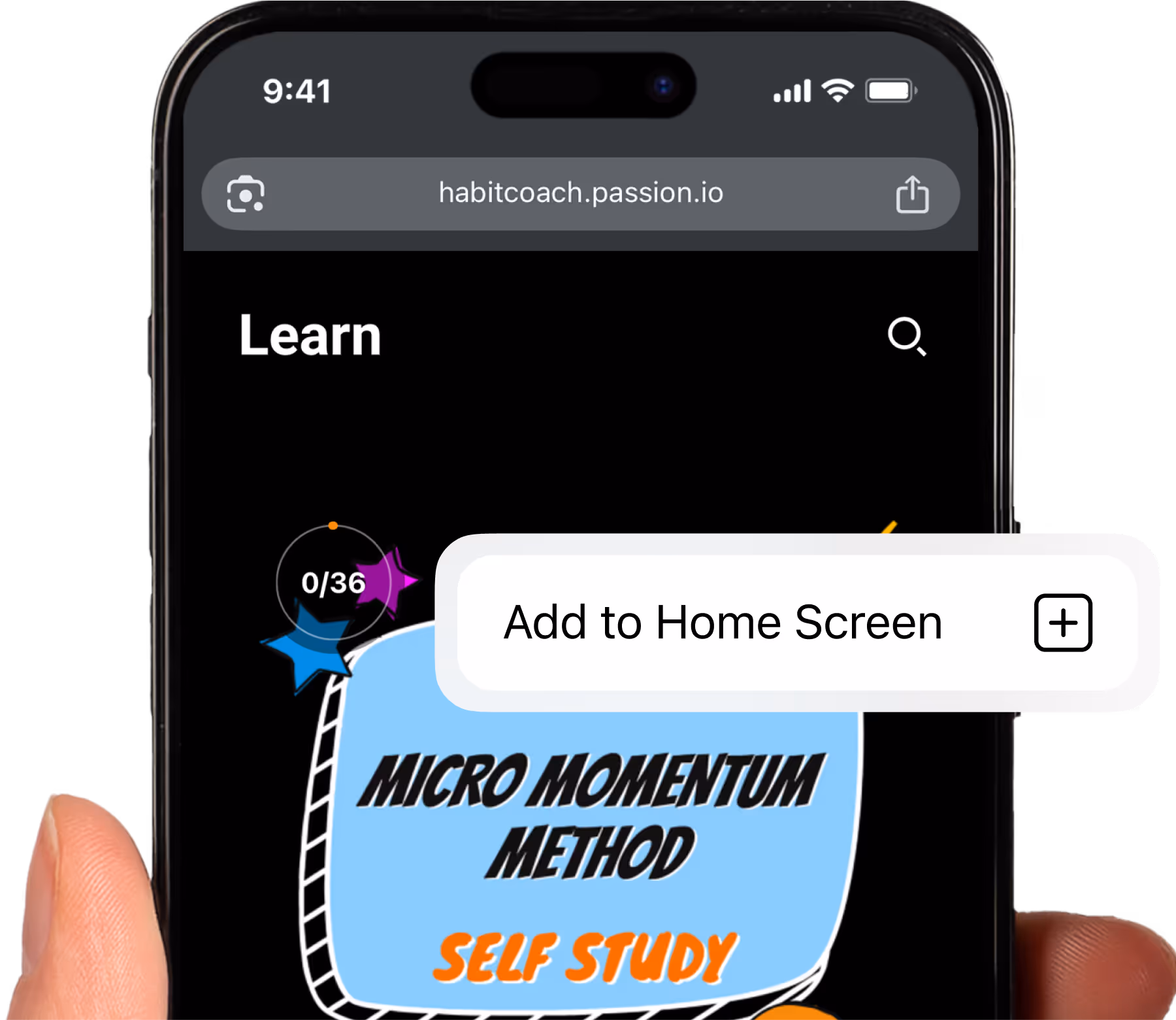 Step 2: add to home screen